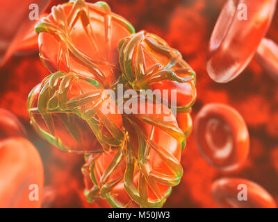 Closeup Thrombose - 3D-Rendering Stockfoto