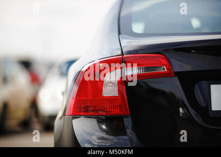 City Car Scheinwerfer Stockfoto