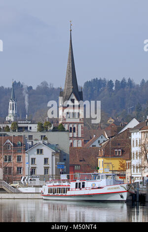 Mit Münster Allerheiligen Schaffhausen, Schweiz Stockfoto