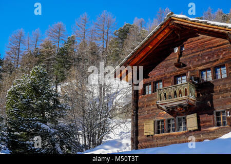 Arolla Ski Resort, Val d'Herens, Wallis, Schweiz Stockfoto