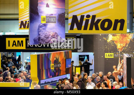 Nikon-Stand auf der 2016-Fotografie-Show im NEC. Stockfoto