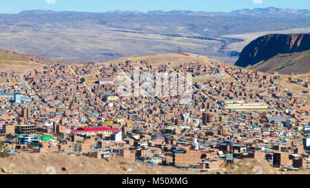 La Paz Blick von El Alto, Bolivien. Bolivianischen Hauptstadt Stockfoto