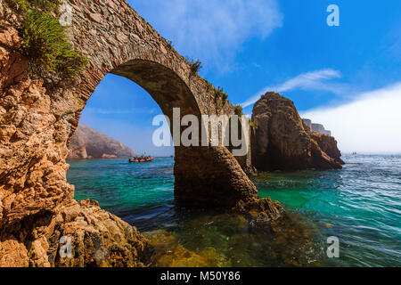 Festung in Berlenga Insel - Portugal Stockfoto