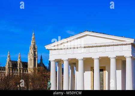 Theseus Tempel und Stadthalle Wien Österreich Stockfoto