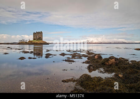 Castle Stalker, Highlands, Schottland, Vereinigtes Königreich Stockfoto