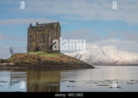 Castle Stalker, Highlands, Schottland, Vereinigtes Königreich Stockfoto