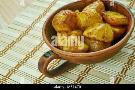 Geräucherter Paprika Gebratene Kartoffeln Stockfoto