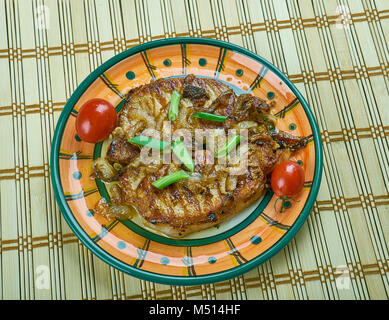 Glasierte Schweinekoteletts Stockfoto