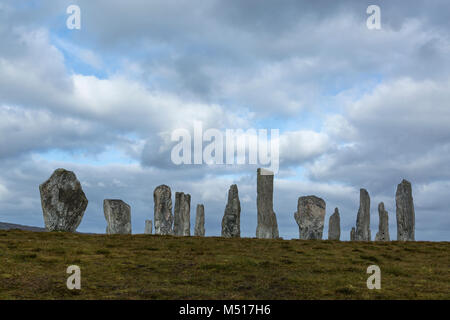 Die callanish Standing Stones, Isle of Lewis, Äußere Hebriden, Schottland Stockfoto