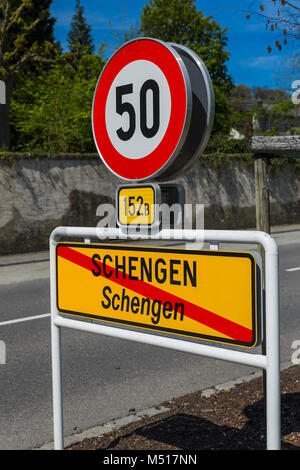 Anmelden Schengen Luxemburg Stockfoto