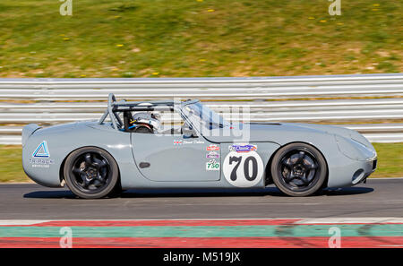 1989 TVR Tuscan Challenge mit Fahrer Stuart Daburn während der Cscc moderne Klassiker Rennen in Snetterton Stromkreis Motor, Norfolk, Großbritannien. Stockfoto