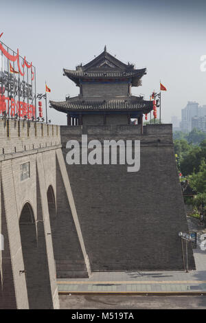 Xian China Wände im Sommer Stockfoto