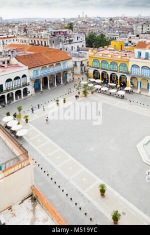 Vieja Plaza des Armas Plaza De La Catedral Havanna Kuba Stockfoto