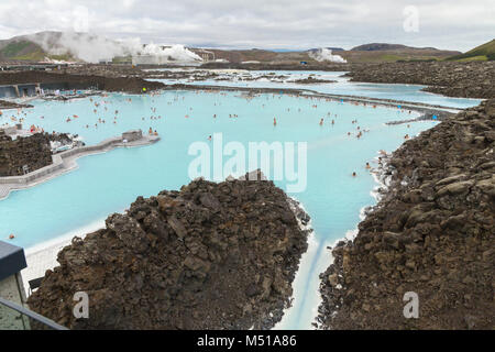 Island Blue Lagoon Stockfoto