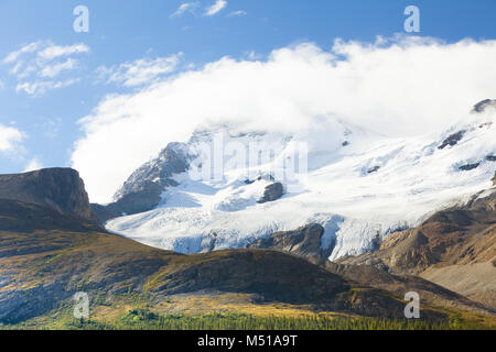 Athabasca Gletscher mit Sun Stockfoto