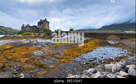 Berühmte Eilean Donan Castle Donan Insel im Hochland von Schottland. Stockfoto