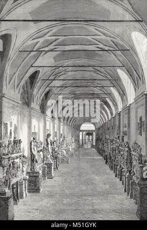 Museo Chiaramonti, Vatikanische Museen, Vatikan, Rom, Italien, 19. Jahrhundert Stockfoto