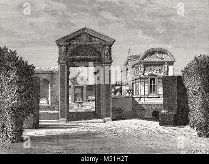 Der Casina Pius IV., Gärten des Vatikan, Rom, Italien, 19. Jahrhundert Stockfoto