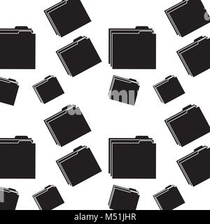 Ordner Datei Dokument nahtlose Muster Bild Stock Vektor