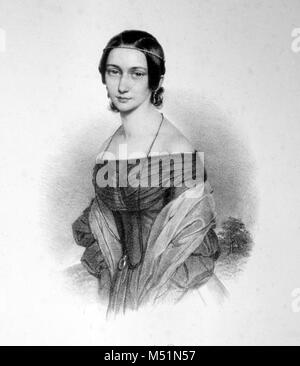 Clara Schumann, Clara Josephine Wieck (1819-1896), deutscher Musiker und Komponist. Verheiratet mit Komponist Robert Schumann Stockfoto