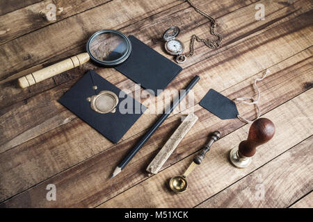 Vintage Briefpapier set Stockfoto