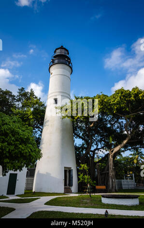 Der Key West Leuchtturm ist in Key West, Florida. Die ersten Key West Lighthouse ist ein 65-Fuß-Turm im Jahr 1825 abgeschlossen. Stockfoto