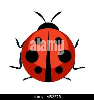 Süße Marienkäfer Symbol. Vector Illustration Stock Vektor