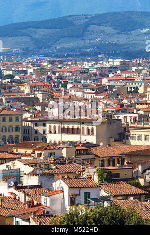 Ansicht der Wohngebäude in Florenz Stockfoto