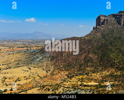 Großen Afrikanischen Grabenbruch, nördlichen Ausläufern in den Bergen, in der Nähe von Gheralta Hawzien, Tigray, Äthiopien Stockfoto