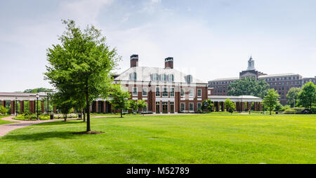 Das Amt des Undergraduate Admissions in Mason Hall an der Johns Hopkins University, eine Amerikanische private Forschung Universität in Baltimore, MD, untergebracht. Stockfoto