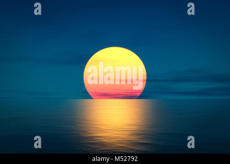 Sonnenuntergang über dem Meer. Stockfoto