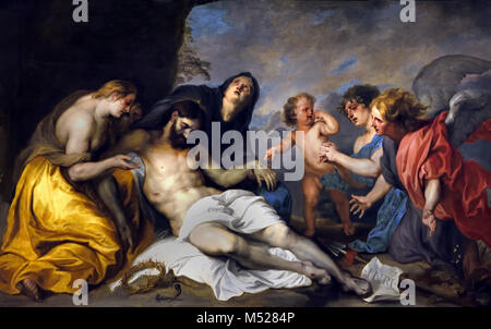 Wehklage über den Toten Christus 1634-1640 von Anthony van Dyck 1750-1825 Belgien, Belgien, Flandern, Antwerpen, Antwerpen, 17., Jahrhundert, Stockfoto