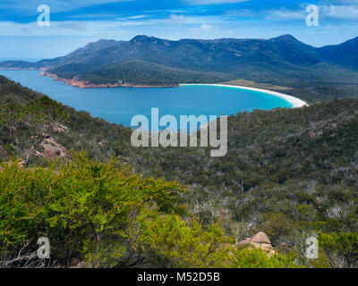 Wineglass Bay Freycinet Nationalpark Ostküste von Tasmanien, Australien. Stockfoto