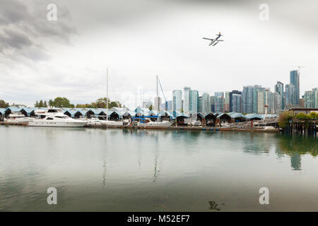 Blick auf den Hafen und die Skyline von Vancouver Kanada Stockfoto