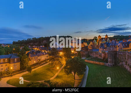 Schloss von Fougères in der Bretagne - Frankreich Stockfoto