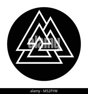 Skandinavische Valknut Symbol Stock Vektor