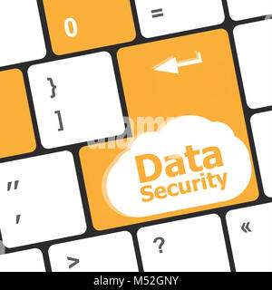 Sicherheit Datenwort mit Symbol auf die Schaltfläche "Tastatur" Stockfoto