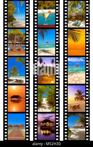 Frames des Films - Malediven Strand Schüsse (meine Fotos) Stockfoto