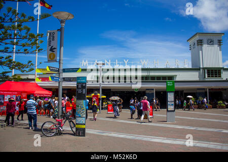 Manly Wharf Ferry Terminal in Sydney, Australien Stockfoto