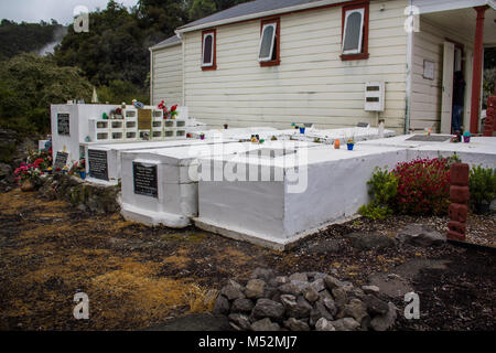 Maori Village Friedhof Stockfoto