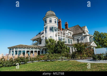 Castle Hill Inn, ein Wahrzeichen viktorianischen Herrenhaus auf 40 Waterfront morgen in Newport, Rhode Island. Stockfoto