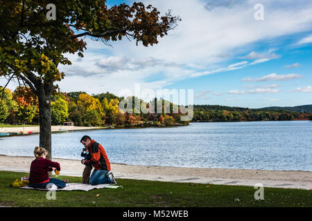 See Taghkanic State Park ist eine 1.569-acre State Park im südlichen Teil von Columbia County, New York in den USA. Stockfoto