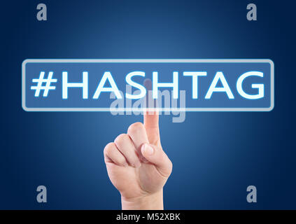 Hashtag text Konzept Stockfoto