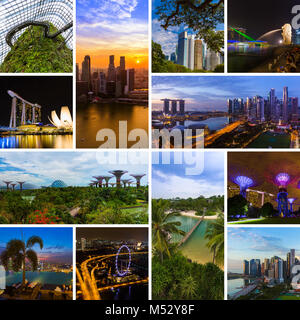 Collage aus Singapur reisen Bilder (meine Fotos) Stockfoto