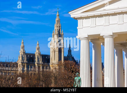 Theseus Tempel und Stadthalle Wien Österreich Stockfoto