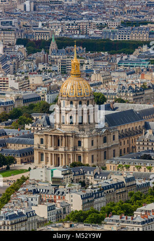 Die nationalen Residenz der Invalidendom in Paris Frankreich Stockfoto