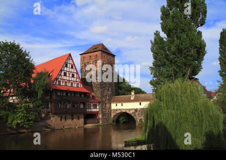 Panoramablick auf die Altstadt in Nürnberg Stockfoto