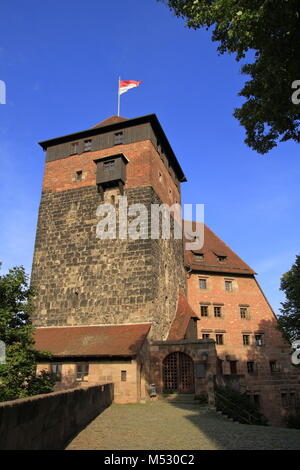 Panoramablick auf die Altstadt in Nürnberg Stockfoto