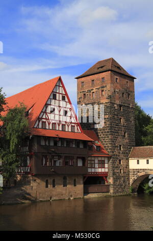 Panoramablick auf die Altstadt in Nürnberg Stockfoto