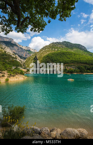 Die Brücke über den Fluss Verdon in der Provence Stockfoto